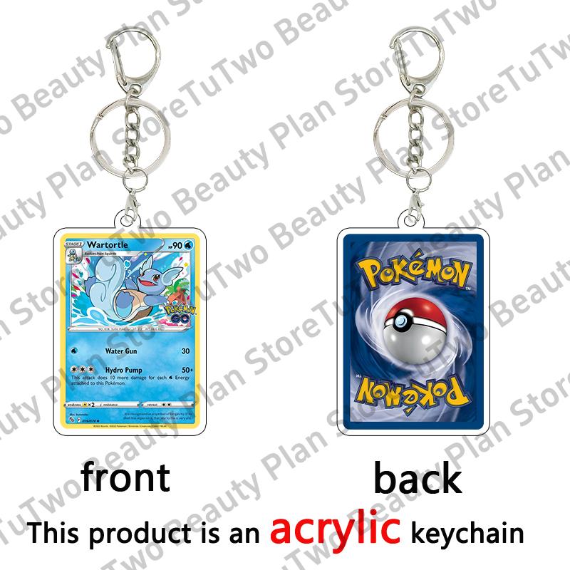 Anime Cartoon Venusaur Bulbasaur Charizard Mewtwo Pocket Monsters Acrylic Keychain Accessories Pendant Key Ring Charm Gifts Toys