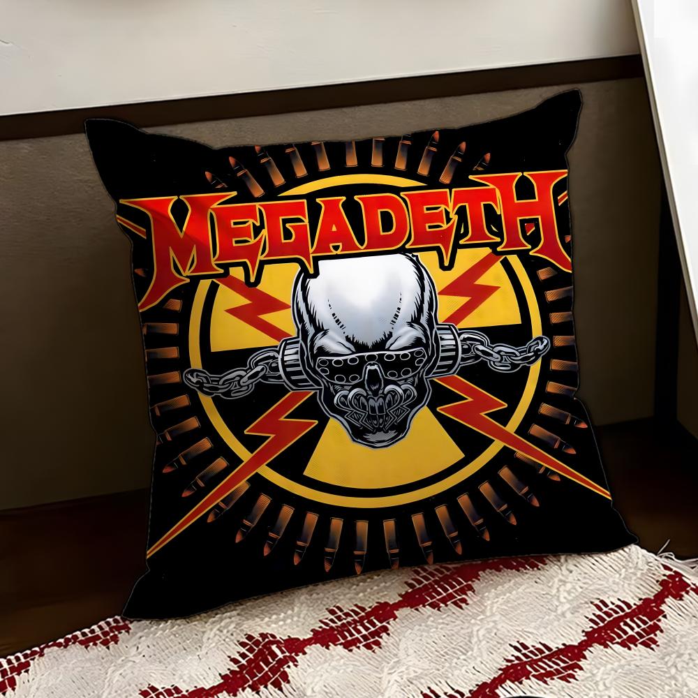Подушка с принтом Megadeth, двусторонняя, мягкая, прочная, наволочка для дома, автомобиля, многоцелевая, для ежедневного комфорта