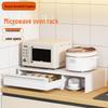 Retractable Microwave Oven Stand & Pull-Out Countertop Storage Rack