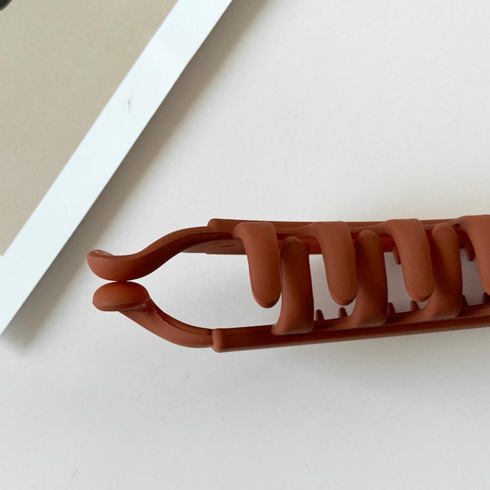 Fashion Gift Barrettes Hairpins Solid Color Hair Claws Ponytail Holder Hair Clips Banana Clip