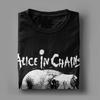 Мужская футболка Men Rock Alice In Chains Хлопковые топы Удивительная футболка с коротким рукавом и круглым вырезом Футболка большого размера