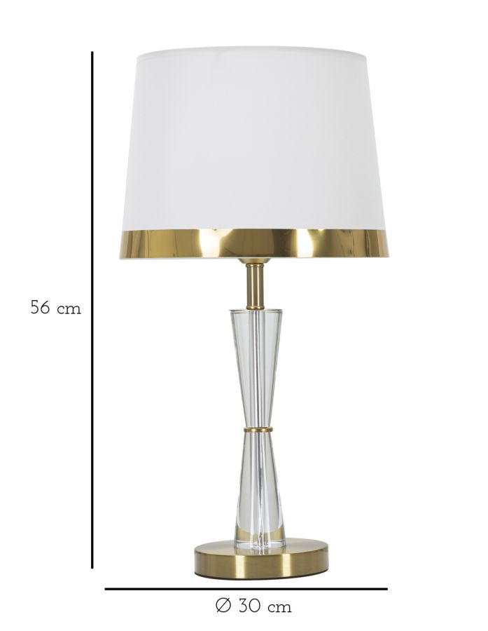 Table Lamp Cristal Cm Ø 30X56