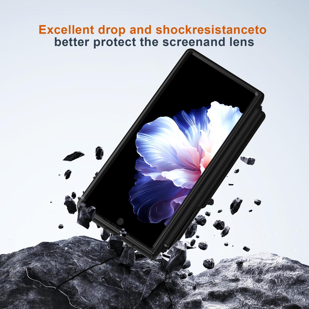 Складной чехол с сенсорным стилусом для Samsung Galaxy Z Fold 6 5 4 3 Armor Stand с полной защитой объектива и закаленной пленкой