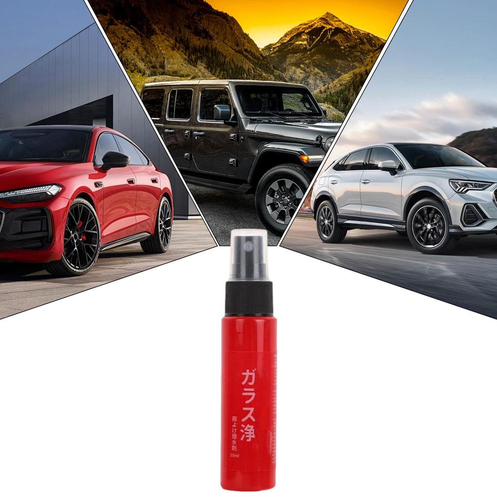 50 мл Водоотталкивающий спрей Покрытие против дождя для автомобильного стекла Жидкость для автомобиля против дождя Маска для зеркала лобового стекла с воском, поглощающим УФ-излучение