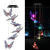 Hanging Solar Garden Decor Light Butterfly Solar Wind Chime Color Changing Solar Lamp Outdoor Waterproof For Garden Yard