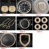 Car Styling Gold Steering Wheel Volume Ring Window Button Trim for Porsche Panamera Cayenne Macan Car Interior Accessories