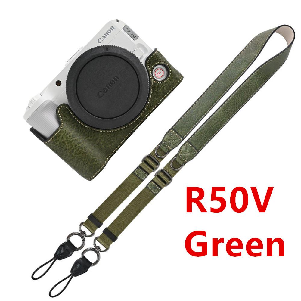 Получехол для камеры из ПУ кожи личи для Canon EOS R50V R50 R100 R8 R10 R5 R5II R6 R6II 200D 200DII SX70HS, чехол с плечевым ремнем