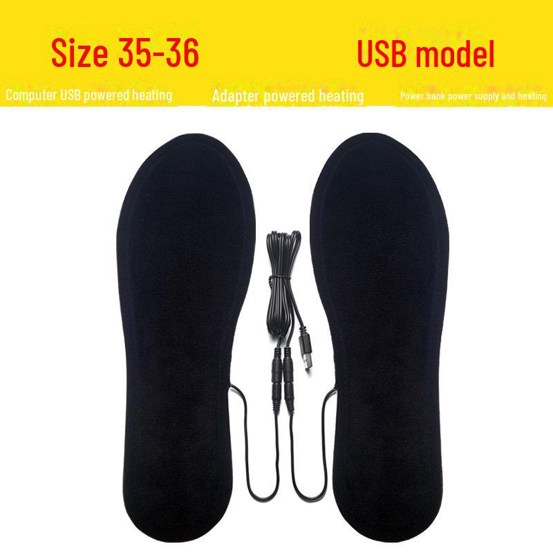 Стельки с подогревом, перезаряжаемые через USB - электрические грелки для ног на всю подошву