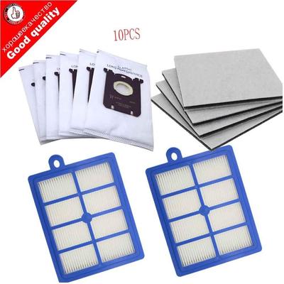 Мешки для пыли для пылесоса и фильтр H12 Hepa, хлопковый фильтр для двигателя Philips Electrolux FC8202 FC8204 FC8206 FC8208 FC8220 FC8222, s-мешок для пылесоса