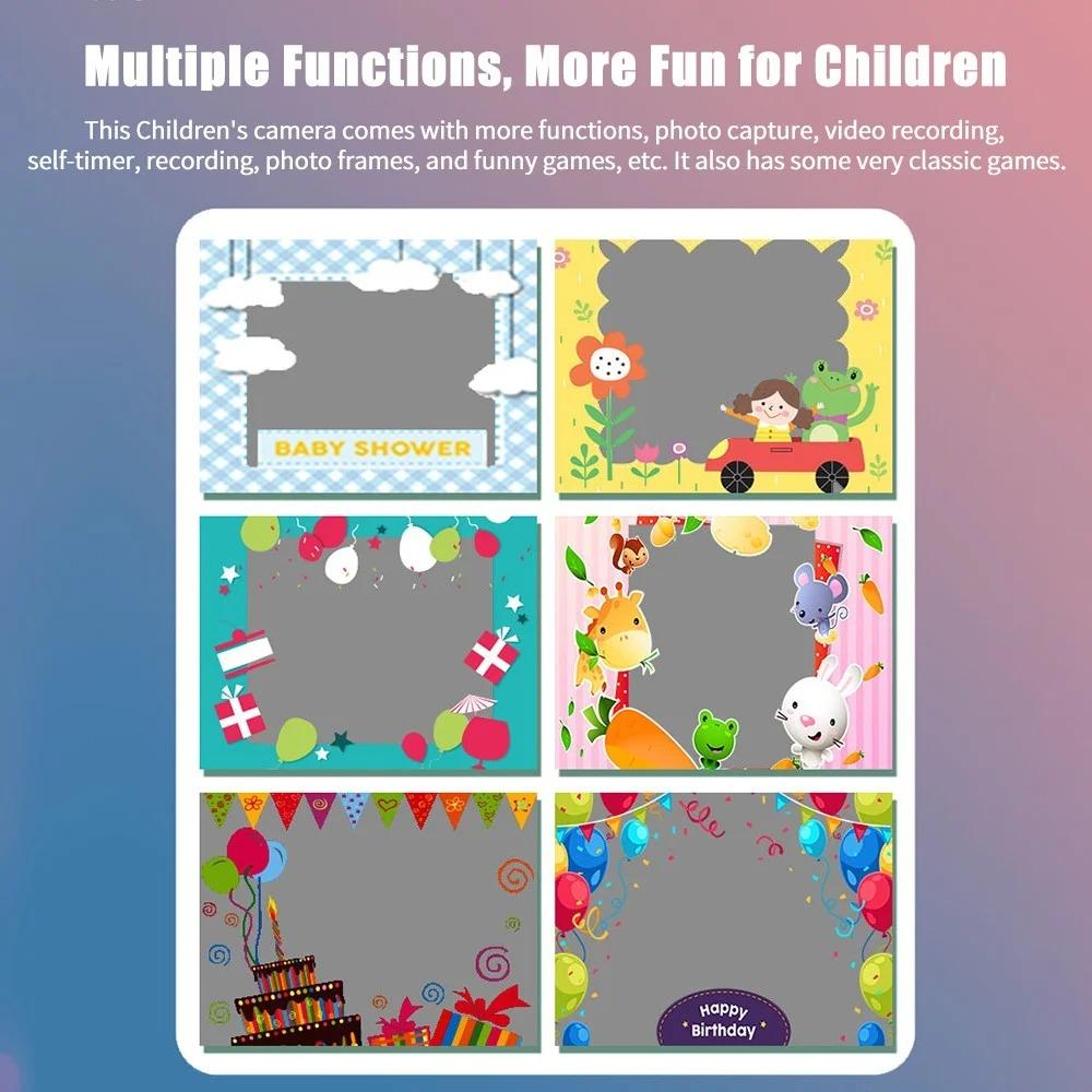 Детская селфи-камера Рождественские подарки на день рождения Девочкам Возраст 3-9 лет 20 МП Цифровые камеры Кошка Китти Портативная игрушка для малышей Девочка 3-8 лет 32 ГБ SD-карта