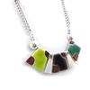 [H9877] - Designer Necklace 'Tijuana' Green Brown
