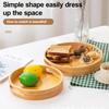 Bamboo Pallet Tray Round Serving with Handles Versatile Durable Bamboo Storage Tray