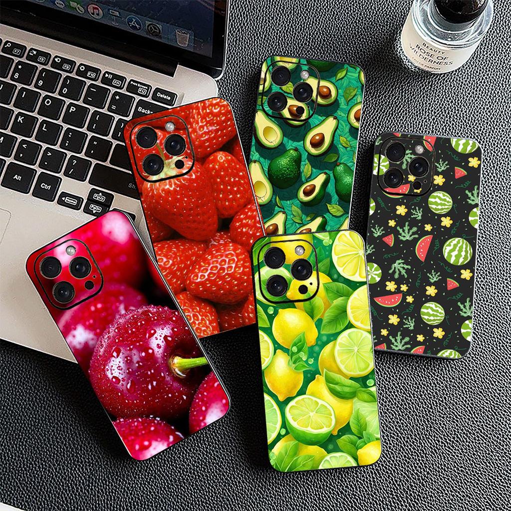 Cherry Strawberry Fruit Summer Avocado Phone Case for Apple iPhone 12 13 Pro Max Mini ProMax X XR Air XS 12Pro 13Pro Cover