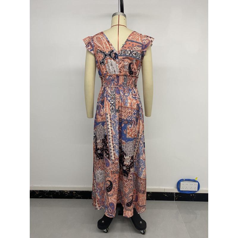 Женское летнее платье с принтом A Swing, платье без рукавов в стиле бохо