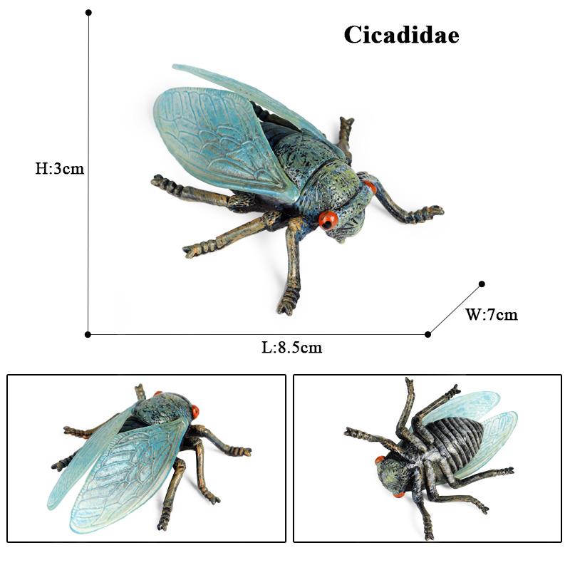 Oenux Симуляция Стрекоза Кузнечик Сороконожка Дикие Насекомые Животные Модель Фигурки Миниатюрная Образовательная Коллекция Детская Игрушка