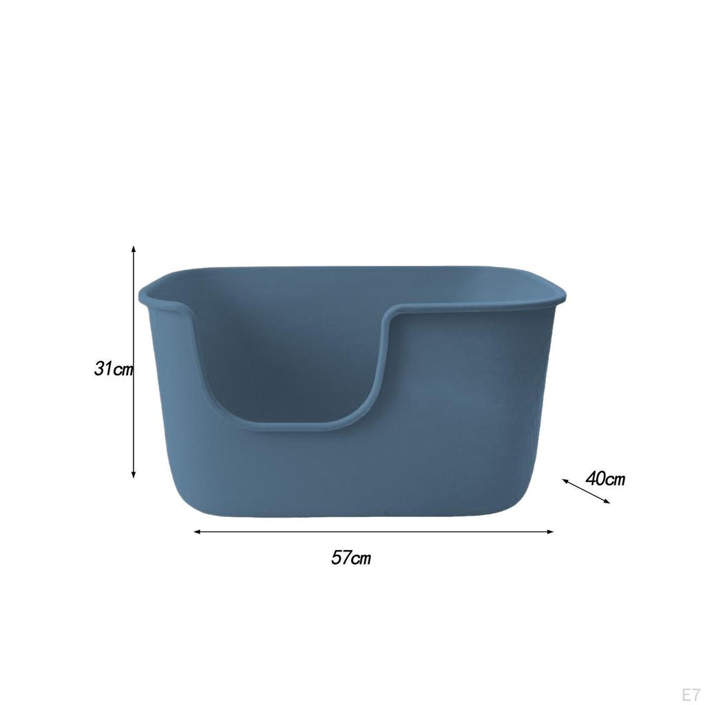 High Sided Cat Litter Boxes, Large Basin, Easy Clean Cage Kitten Potty Pan for Kittens,