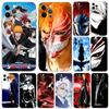 Bleach Ichigo Kurosaki Anime Phone Case for Iphone 5 2020se 6 6s 7 8 Plus X 10 XR XS 11 12 13 Mini Pro MAX Black Tpu Back Cover
