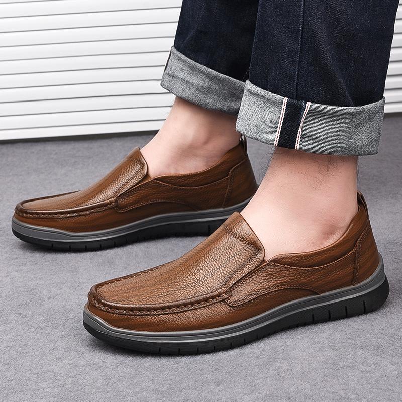 Повседневная обувь из воловьей кожи с верхним слоем, обувь из натуральной кожи, мужская деловая обувь из коровьей кожи, мужская кожаная обувь в британском стиле