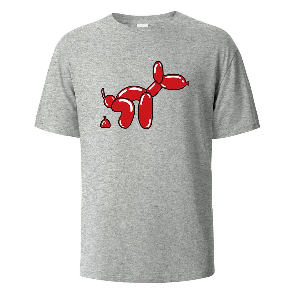 Mens Printed TShirt Balloon Dog Funny Graphic Shortsleeved Tees For Men Women Summer Fashion Casual Tops