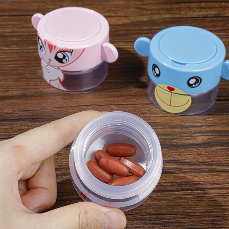Multifunction Portable Powder Tablet Grinder Powder Pill Cutter Medicine Splitter Box Storage Pill Crusher Plastic Grinding Box
