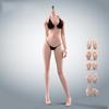 Scale Female Body 12 Inches Super Flexible Slim Body 28 Joints Mini 3D Action Doll Bikini Set Legs Seamless Body White 1/6 Non-removable (T303B Skin)