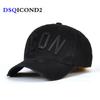 DSQICOND2 Хлопковые бейсболки Snapback DSQ Letters Высококачественная кепка для мужчин и женщин Дизайн клиента ICON Logo Hat Черная кепка Dad Hats