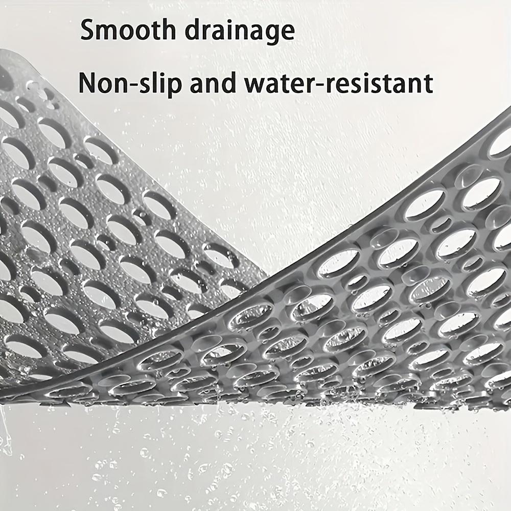Нескользящий коврик для ванной с присосками, быстросохнущая накладка для душа с круглыми отверстиями, массажные кольца, идеально подходит для ванных комнат дома и в отелях