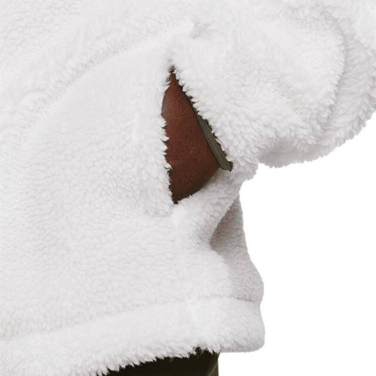 Nike Мужская плюшевая куртка-анорак с молнией до середины 'White Olive' Club Fleece DQ4880-133