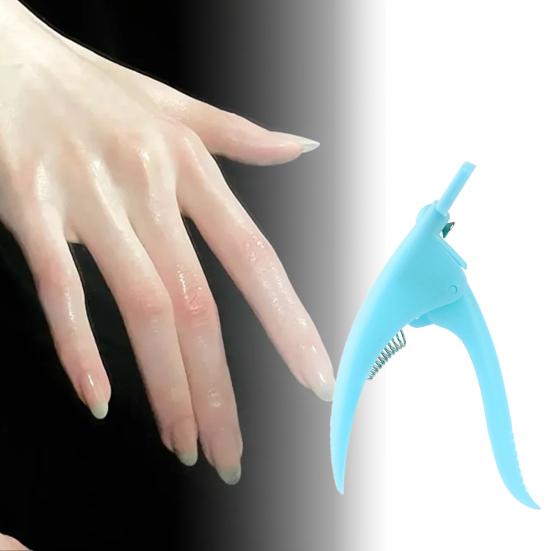 Yousheng Nail Tip Cutter Ergonomic Spring Design Straight Edge Sharp Blade Labor-saving Manicure Tool U-Type Professional False Nail Clippers Salon