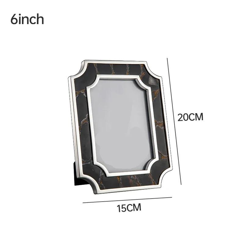 Рамки для картин из изумрудного мрамора, легкие роскошные украшения для спальни, цветные мраморные рамки для фотографий, современные рамки для фотографий для свадебных фотографий для дома