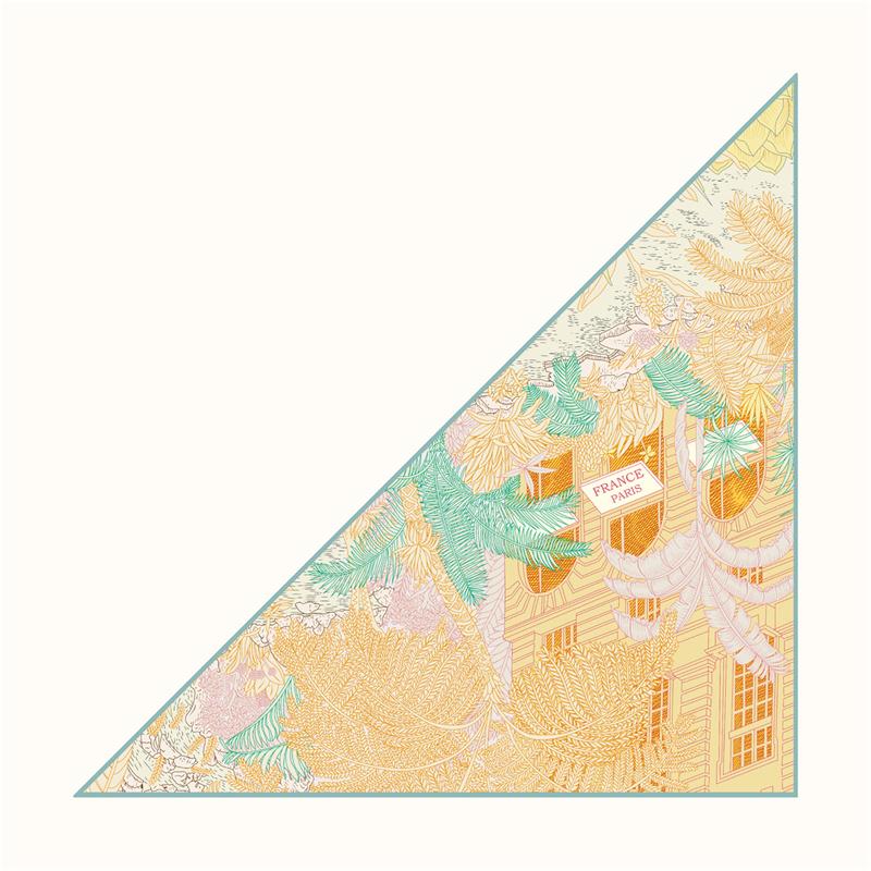 POBING Silk Scarf Women Geometric Triangle Scarves Head Echarpes Silk Foulards Femme Wraps Beach Shawls Bandana Lady Hijabs