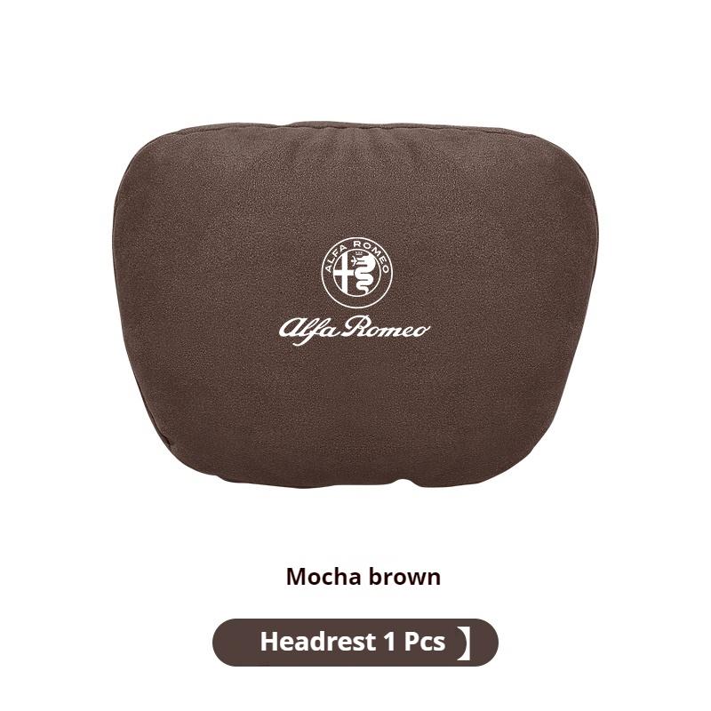 Car Suede Headrest Neck Support Alfa Romeo Giulia Tonale Stelvio Giulietta Mito Milano 147 156 159 166 Seat Waist Cushion Pillow