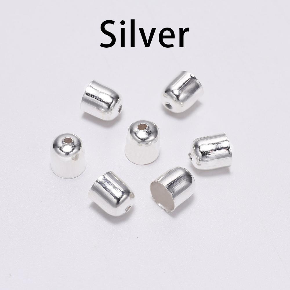 50-100 шт., шапки для бусин, кожаные шнуры, пряжка, наконечник, колпачки с кисточками для изготовления модных ювелирных изделий, сделай сам, поиск ювелирных изделий ручной работы