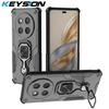 KEYSION Противоударный бронированный чехол для HONOR X9c 5G X9c Smart Upright Metal Ring Stand Phone Cover для Huawei Honor Magic 7 Lite 5G