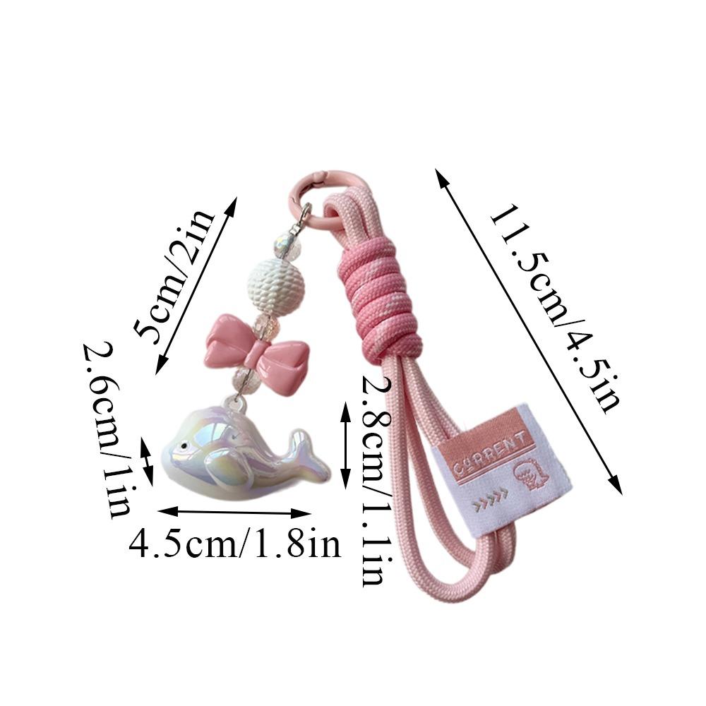 Акриловые подвески-брелоки в виде дельфинов, мультяшные плетеные подвески из веревки, модный брелок в виде кита, игрушки