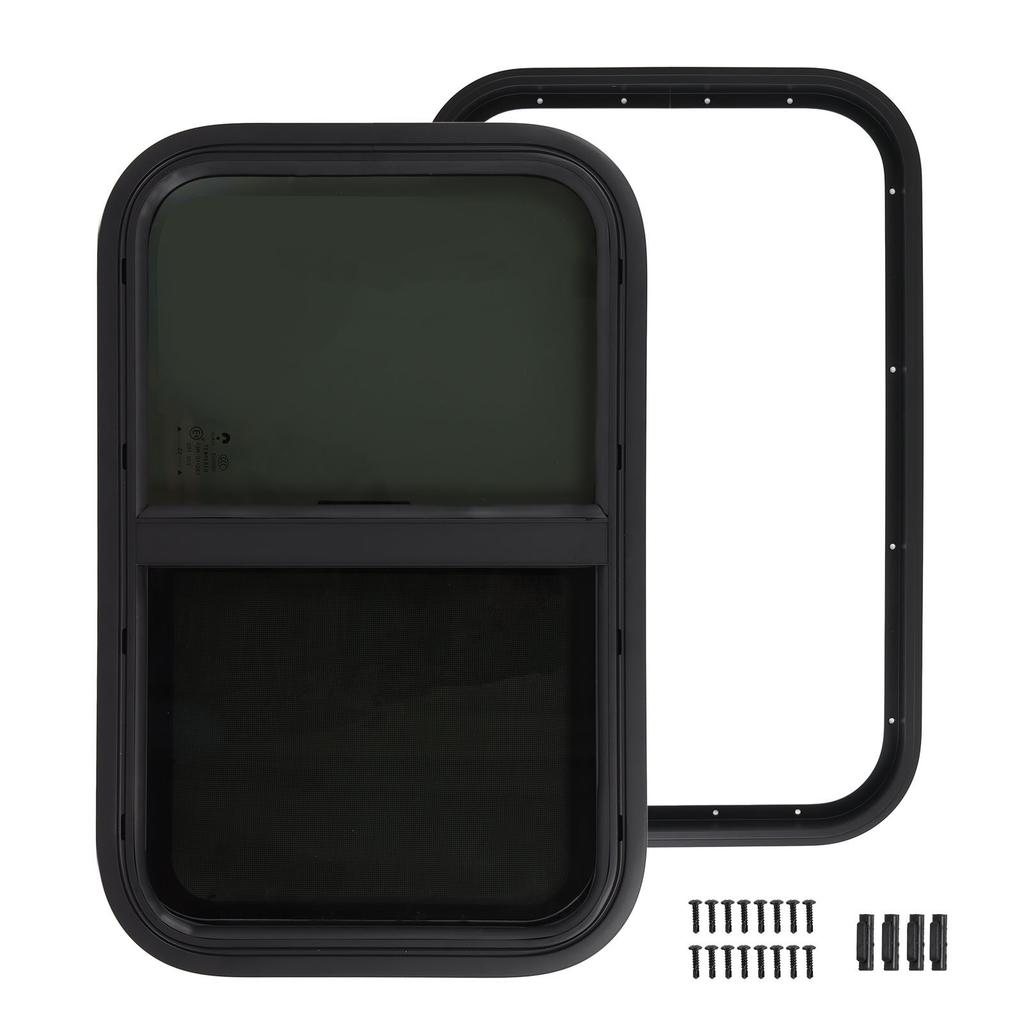 Окно для автофургона, горизонтальное, вертикальное, закругленное, с сеткой от насекомых, дренажное отверстие для автодома 645x415 мм