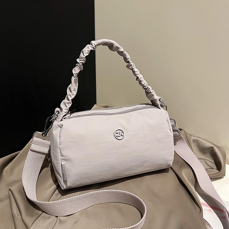 Летняя новая сумка-цилиндр в иностранном стиле, женская простая модная сумка через плечо, повседневная легкая сумка-мессенджер, нейлоновая сумка