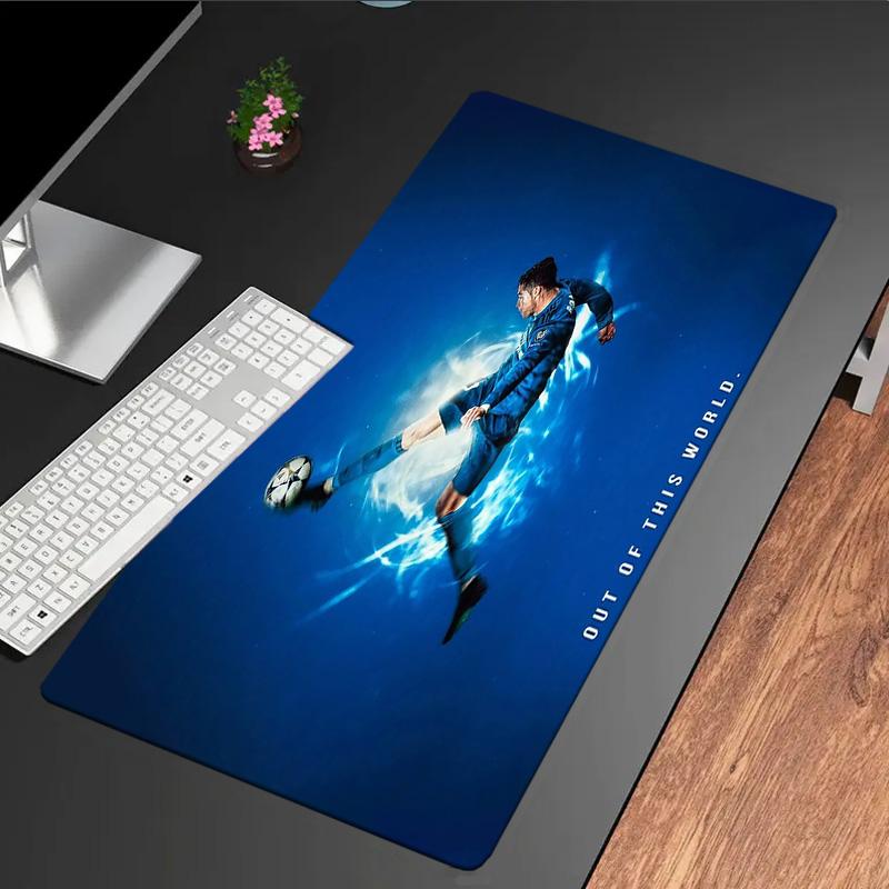 Игровой коврик для мыши Ronaldo's Fiery Celebration, резиновая основа, коврик для игрового стола, коврик для мыши для геймеров и офиса, игровой стол, легко моющийся коврик