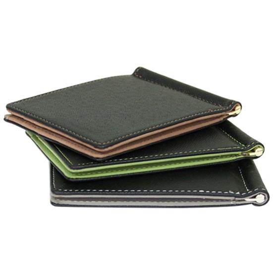 Ультратонкий волшебный зажим для денег унисекс, держатель для карт из искусственной кожи, двойной мини-кошелек