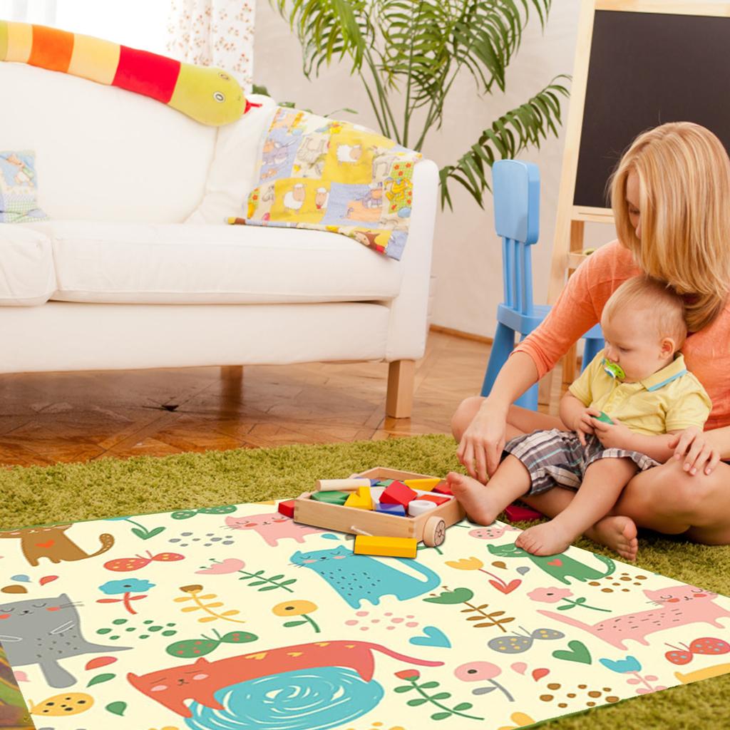 Kids Carpet Playmat Rug  Fun Carpet City Map For Track Racing And Toys  Floor Mats For Cars For Toddler Boys