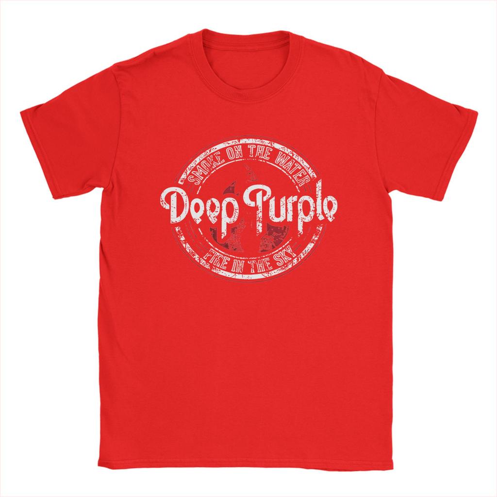 Deep Purple Английская рок-группа Альбом Мужская футболка Удивительная футболка Короткий рукав Круглый вырез Футболки Хлопок Одежда больших размеров