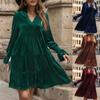 Women's Autumn Long Sleeve Solid Color Dress