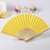 1pcs Paper Folding Fans Blank Bamboo Hand Held Fan for Practice Calligraphy Doodle DIY Painting Wedding Party Decor Gifts