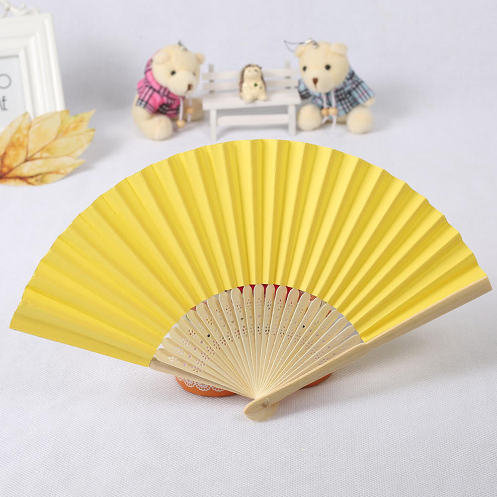 1pcs Paper Folding Fans Blank Bamboo Hand Held Fan for Practice Calligraphy Doodle DIY Painting Wedding Party Decor Gifts