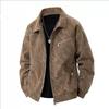 Men's Retro Corduroy Jacket: Spring/Autumn Versatile Loose Casual British Style with Turn-Down Collar.