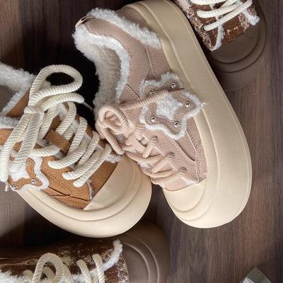 Милые уродливые милые туфли с большой головой и звездой, женские туфли на толстой подошве, осенние студенческие новые универсальные спортивные повседневные туфли, тренд