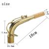 B65 Sax Bend Neck for Alto Saxophone Antique Brass Crafted Heat-insulating Material 24.5mm Nozzle