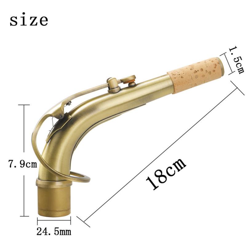 B65 Sax Bend Neck for Alto Saxophone Antique Brass Crafted Heat-insulating Material 24.5mm Nozzle