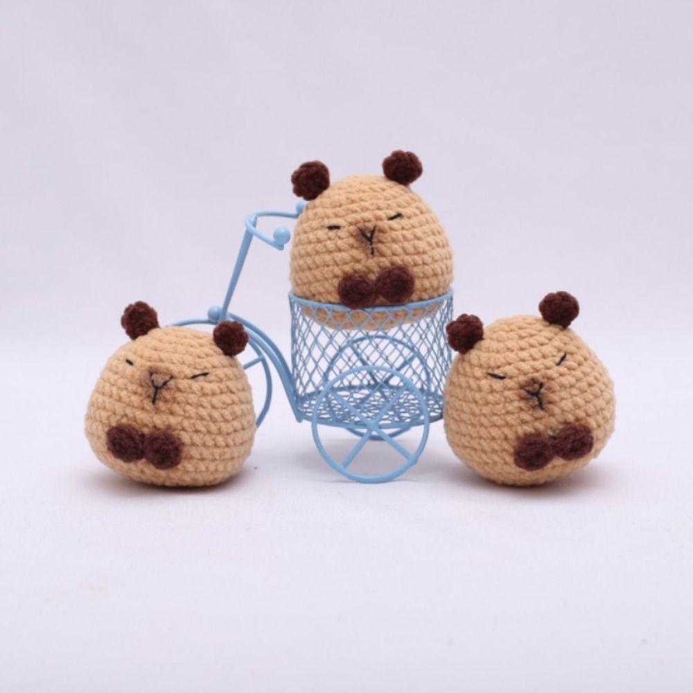 Handmade Knitted Doll Keychains Cartoon Handbag Decor Kawaii Car Key Ring Gifts