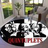 The Quintessential Quintuplets Round Area Rug Carpet Rug For Living Room Bedroom Sofa Playroom Decor Nonslip Floor Mat